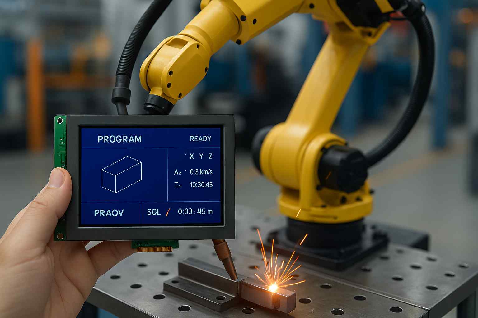 5.6寸工业液晶屏在焊接机器人中的